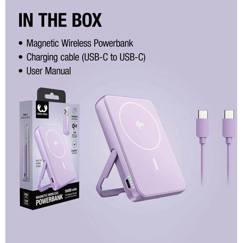 Fresh 'n Rebel Draadloze Powerbank 10000mAh Geschikt voor MagSafe lila