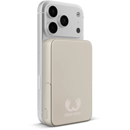 Fresh 'n Rebel Draadloze Powerbank 10000mAh Geschikt voor MagSafe beige