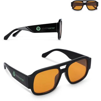 Noor Zonnebril UV400 zwart / oranje