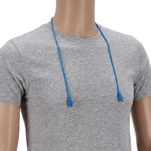 TPE-oordopjes met koord EN 352-2 32 dB blauw