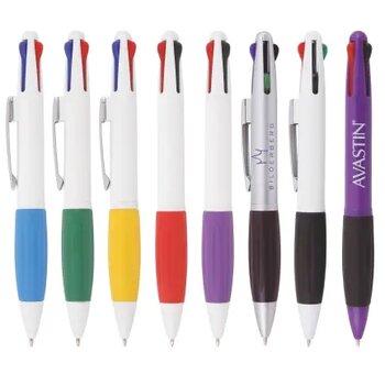 PAXI 4-kleurenbalpen kunststof Zilver PAXI 4-kleurenbalpen kunststof Zilver