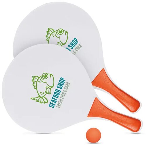Tennisset voor op het strand Match oranje