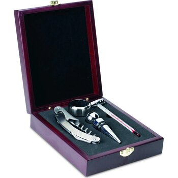 Elegante wijnset Premium zilver
