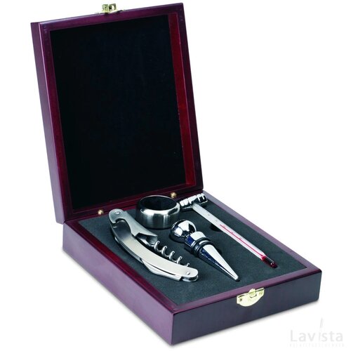Elegante wijnset Premium zilver