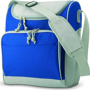 Koeltas met voorvak Zipper royal blauw