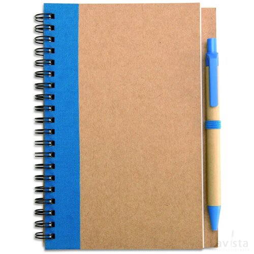 Notitieblok en balpen Sonora plus blauw