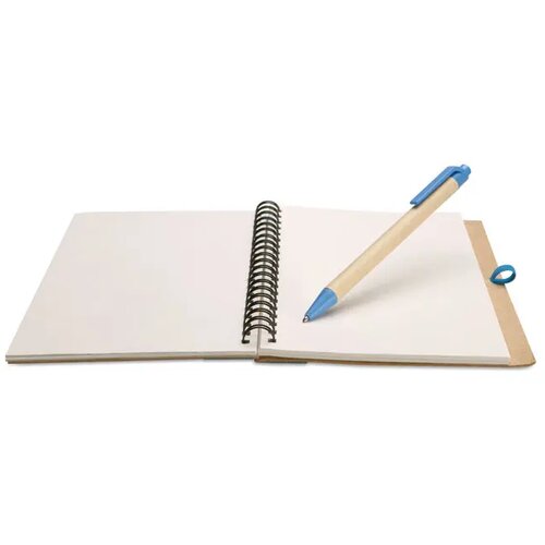 Notitieblok en balpen Sonora plus blauw