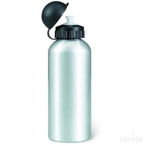 Metalen bidon 600 ml Biscing mat zilver