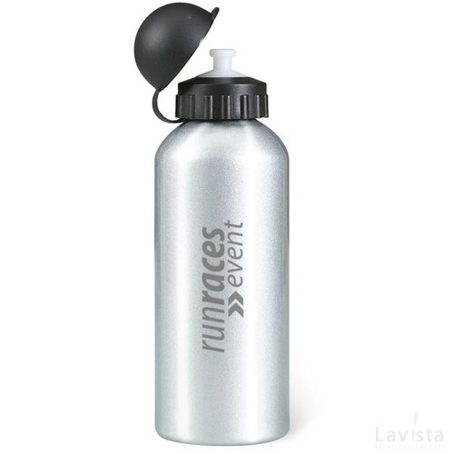 Metalen bidon 600 ml Biscing mat zilver