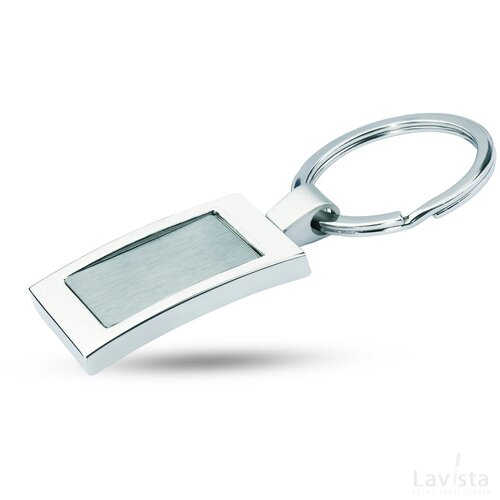 Luxe metalen sleutelhanger Harrobs glanzend zilver