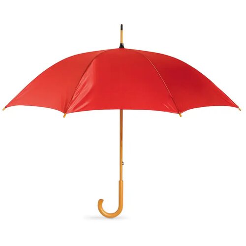 Paraplu met houten handvat Cala rood