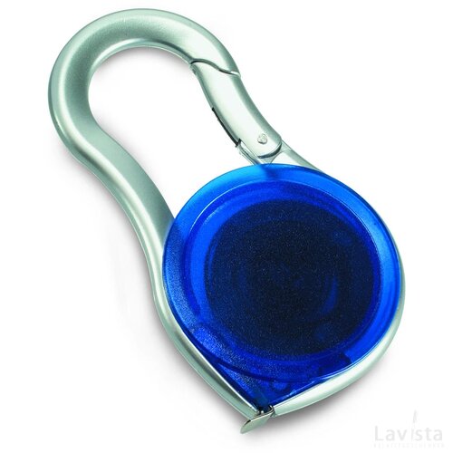 Rolmaat met karabijnhaak Blauw