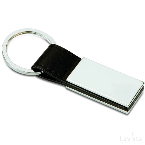 Klassieke sleutelhanger Rectanglo zwart