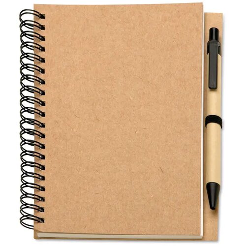 B6 notitieblok en balpen Bloquero beige