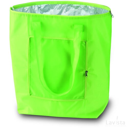 Koeltas van 210t nylon Plicool limoen