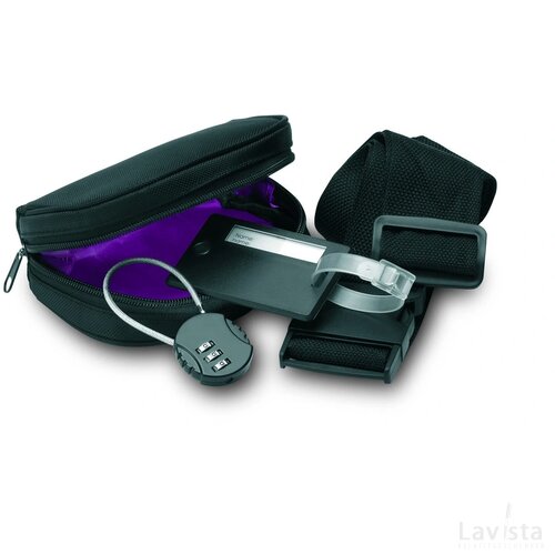 Reisset in polyester hoes Travelsup zwart