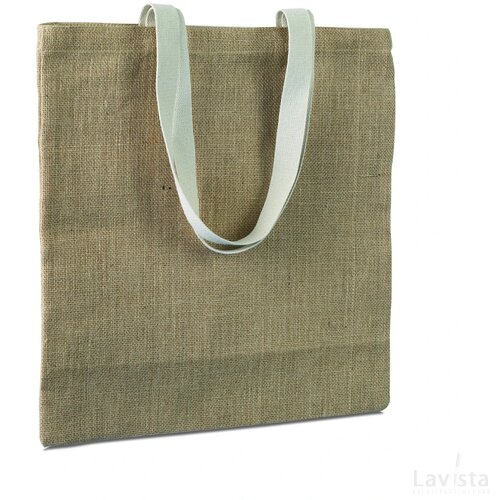 Jute boodschappentas Juhu beige