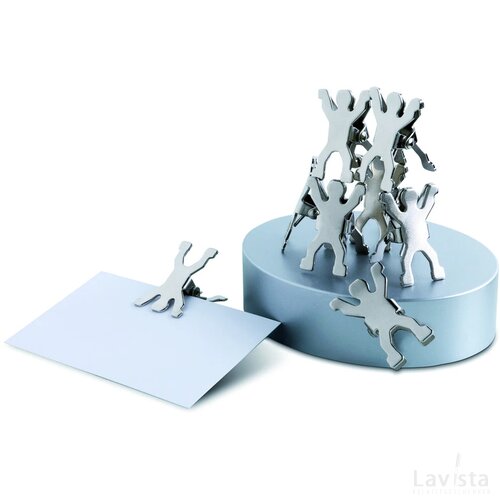 Magnetische basis met clips Castillo mat zilver