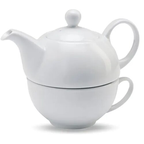 Theepot met kopje Tea time wit
