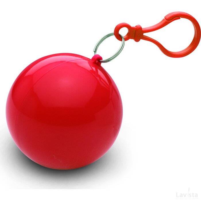 Poncho in kunststof bal Nimbus rood