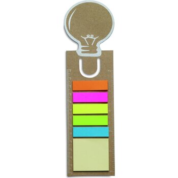 Boekenlegger met memoblaadjes Idea beige