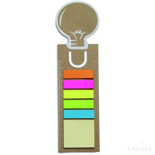 Boekenlegger met memoblaadjes Idea beige