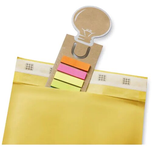 Boekenlegger met memoblaadjes Beige