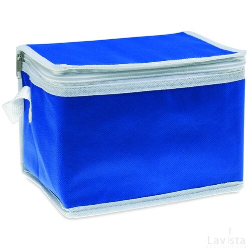 Koeltas voor 6 blikjes Promocool blauw