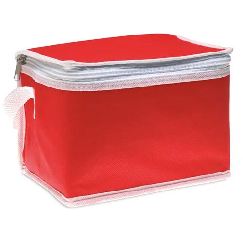Koeltas voor 6 blikjes Promocool rood