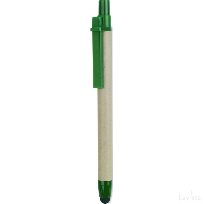 Gerecycled kartonnen touch pen Recytouch groen