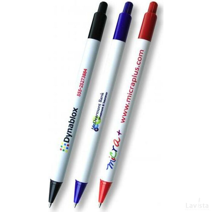 Pen met Logo Budget Black (Blue, 1mm)