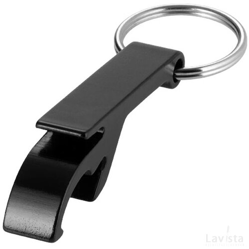 Sleutelhanger met fles- en blikopener Zwart