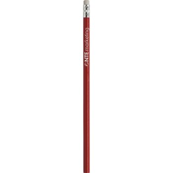 Ongeslepen potlood met gum Rood
