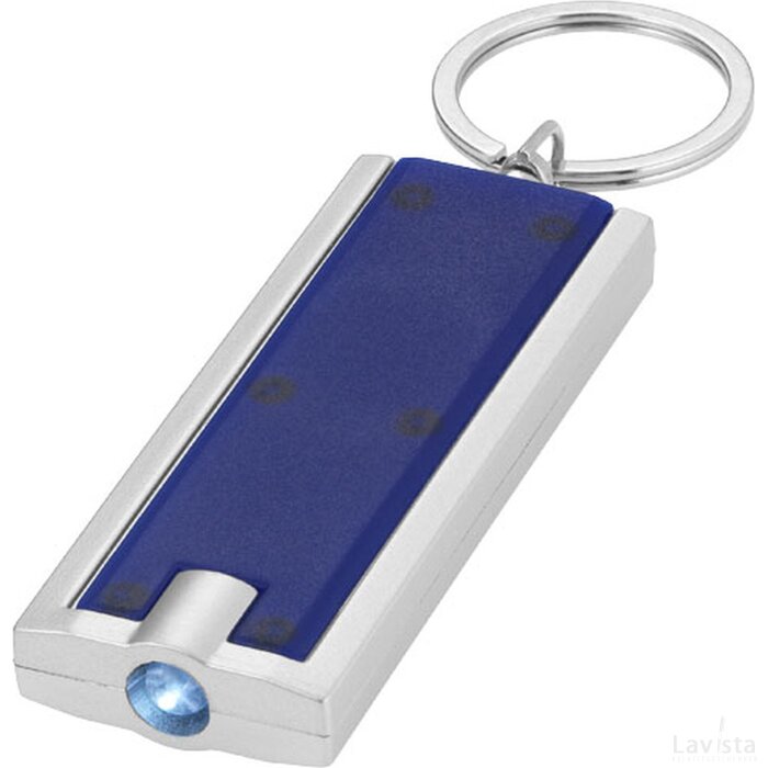 Sleutelhanger | LED-lampje | Full colour Blauw, Zilver Blauw/Zilver