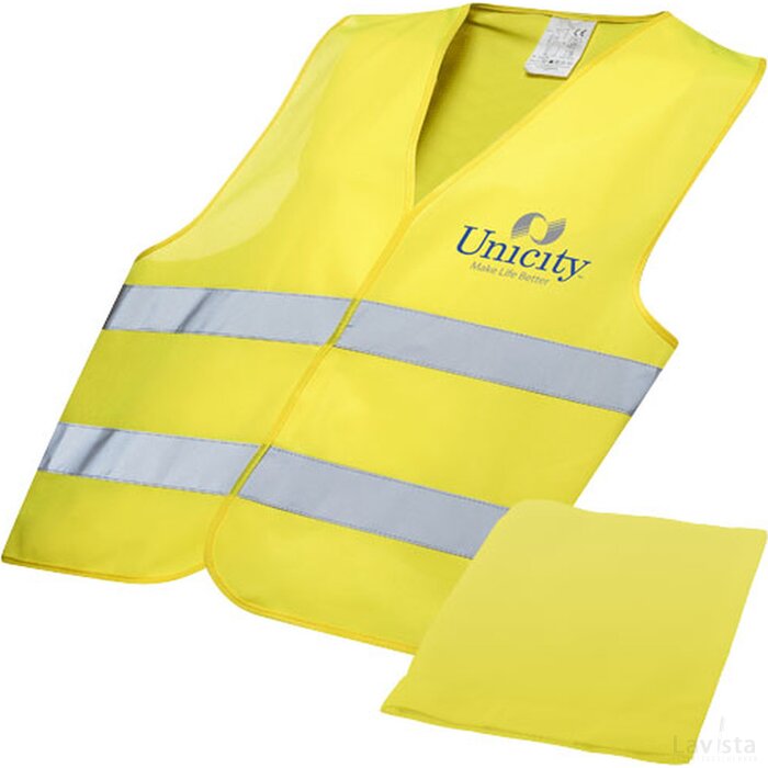 Professioneel veiligheidsvest met hoes geel Neon Yellow Neongeel