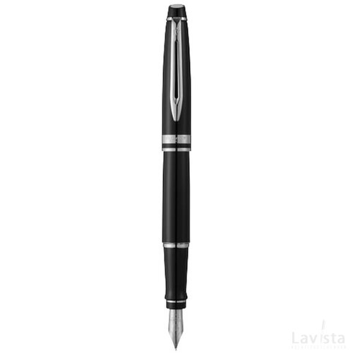 Waterman Expert vulpen Zwart,chroom Zwart, Chroom Zwart/Chroom