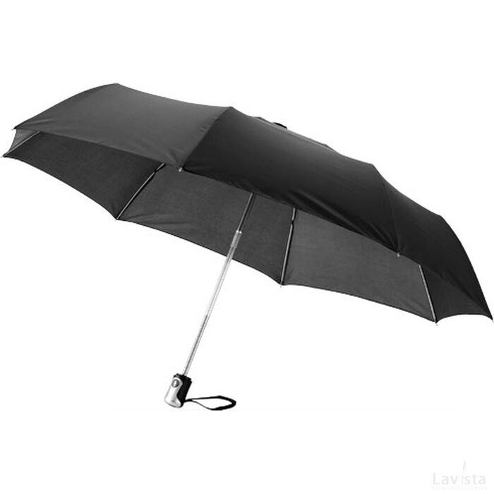Alex 21.5'' 3 sectie automatische paraplu Zwart