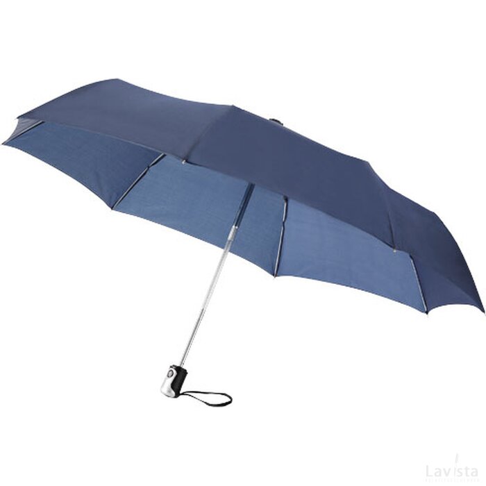 Alex 21.5'' 3 sectie automatische paraplu Navy