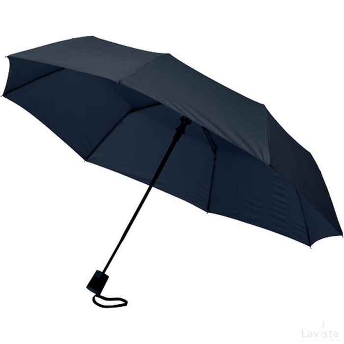 Wali 21'' 3 sectie automatische paraplu Navy