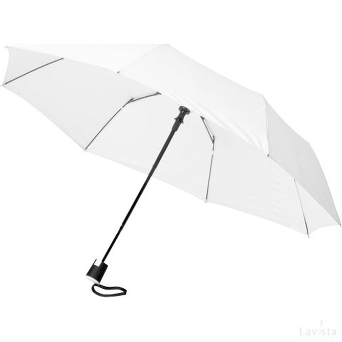 Wali 21'' 3 sectie automatische paraplu Wit