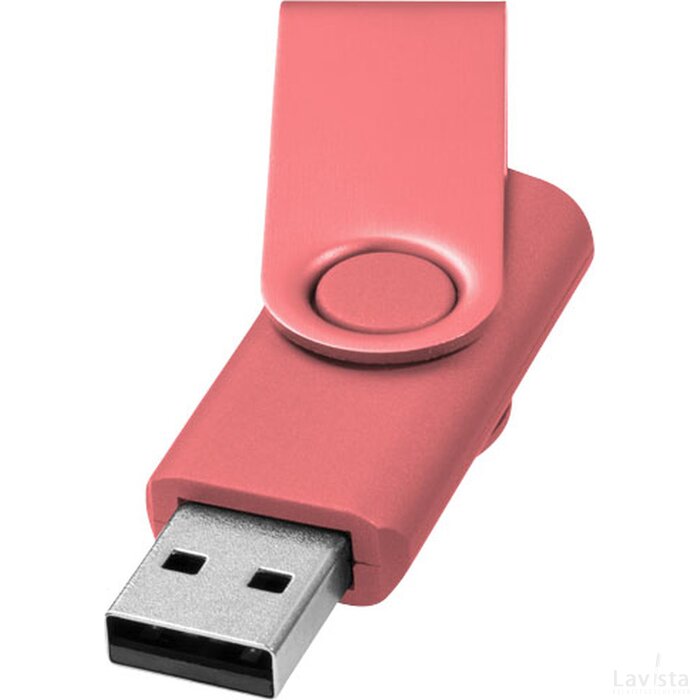 Rotate metallic USB 4GB Roze