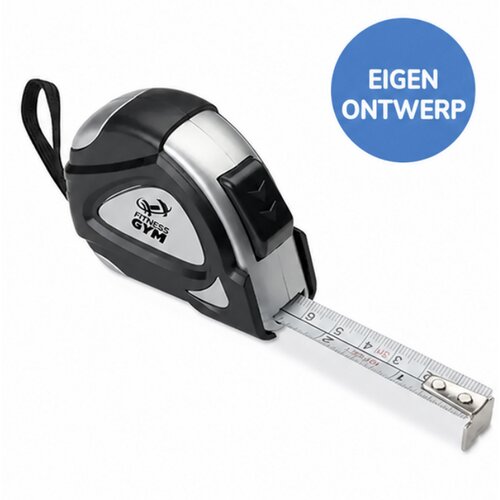 ABS rolmaat van 3 meter Zwart