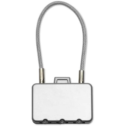 Kofferslot Threecode mat zilver