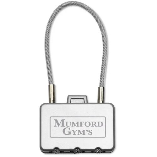 Kofferslot Threecode mat zilver