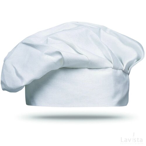 Katoenen koksmuts 130 g/m2 Chef wit