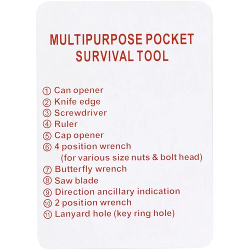 Creditcard Multitool Met 11 Functies