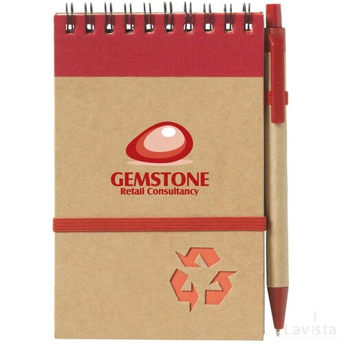 Recyclenote-M Notitieboekje Rood