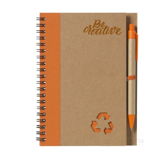 Recyclenote-L Notitieboekje Oranje