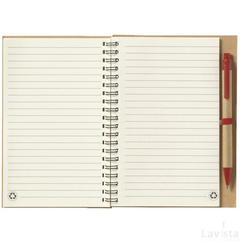 Recyclenote-L Notitieboekje Rood