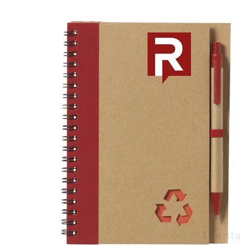 Recyclenote-L Notitieboekje Rood